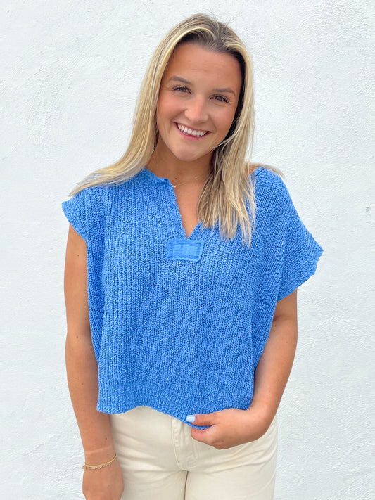 Laguna Sweater Vest - ROYAL BLUE