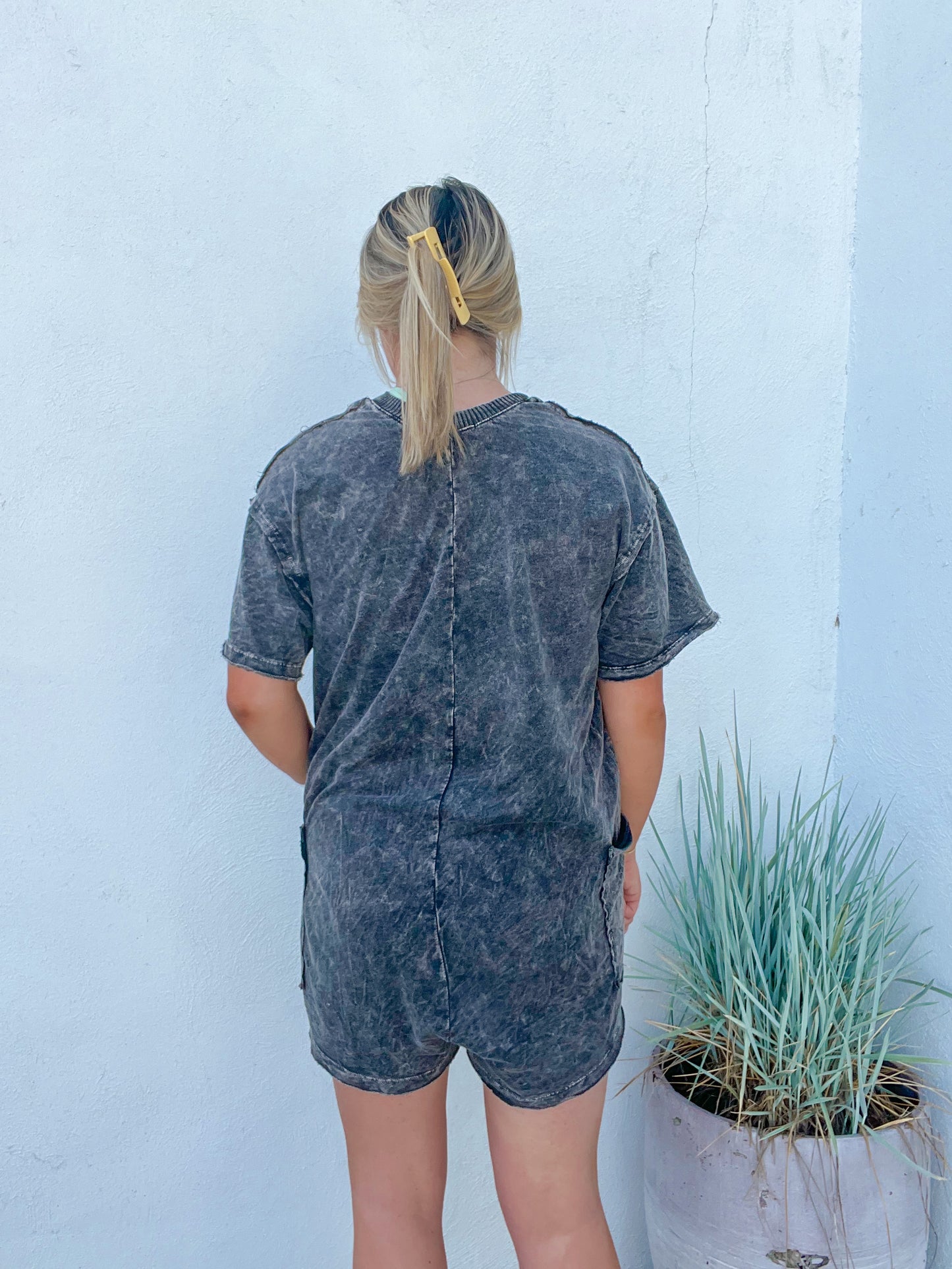 Emily Mineral Washed Romper 2.0