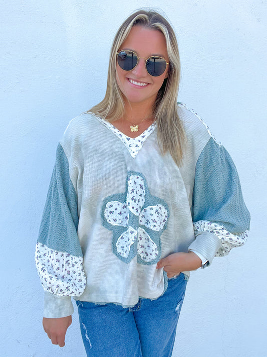 The Sage Floral Top