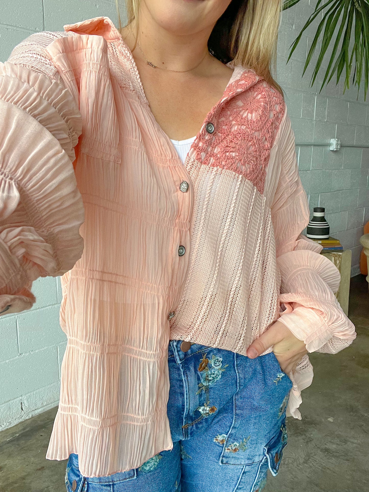 Sunny Retreat Button Up Top