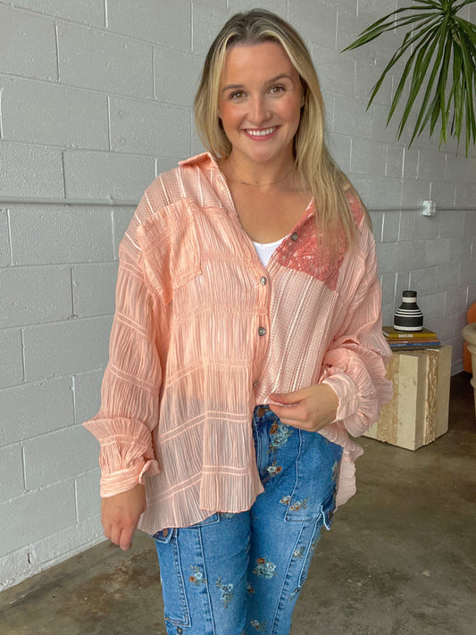 Sunny Retreat Button Up Top