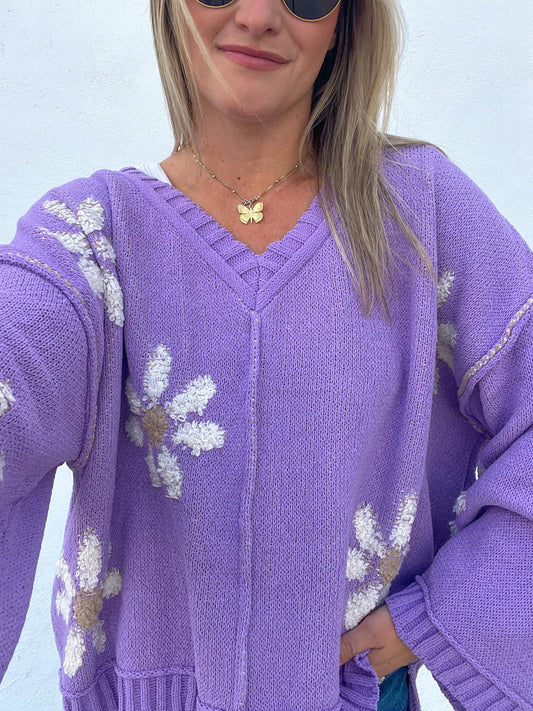 Delaney Flower Sweater