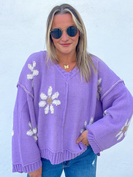 Delaney Flower Sweater