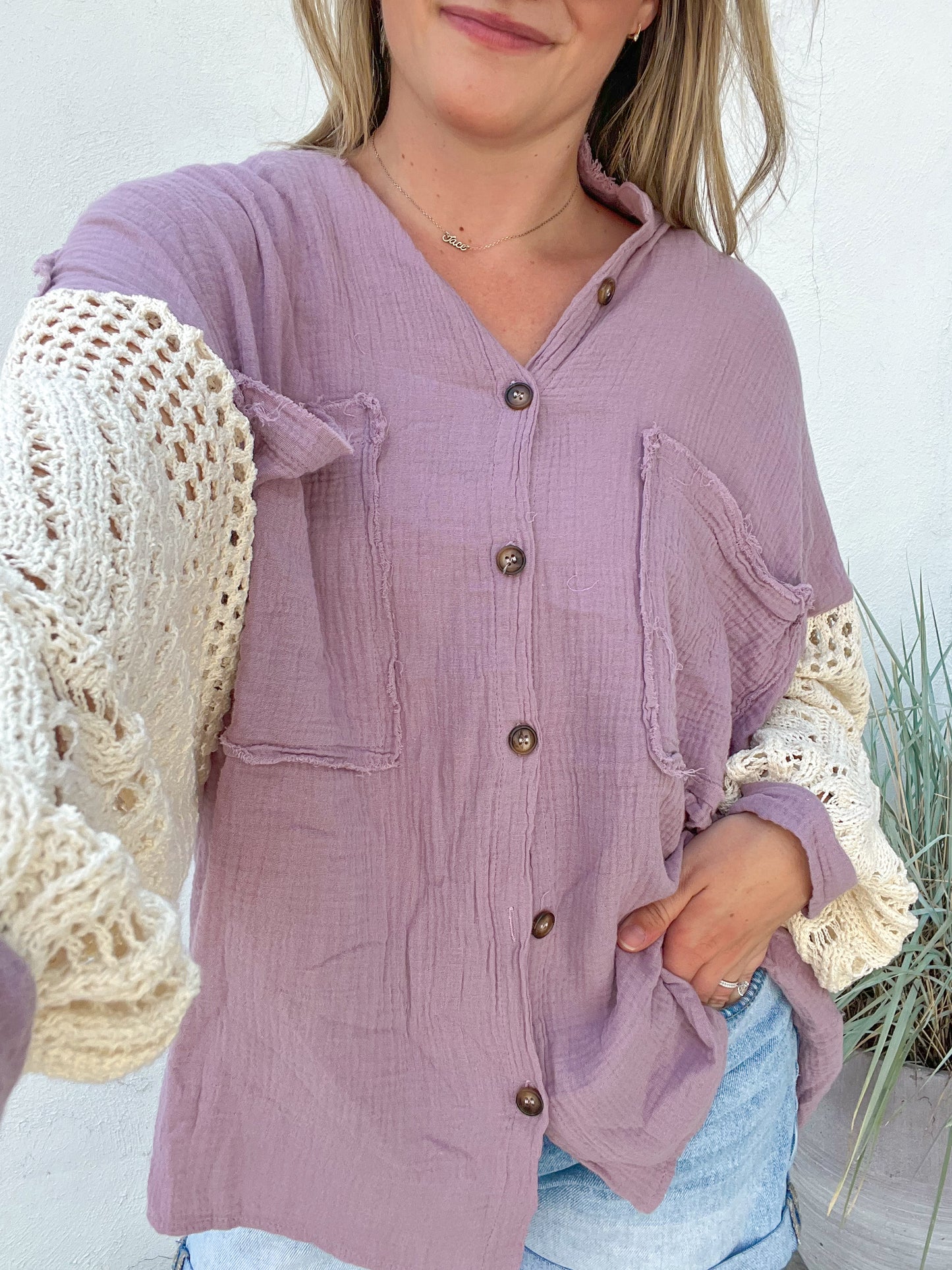 Lilly Shacket - DUSTY PURPLE