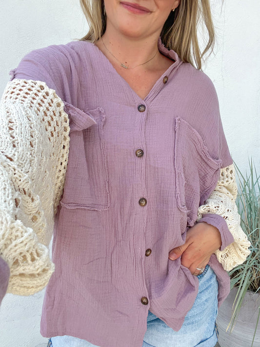 Lilly Shacket - DUSTY PURPLE