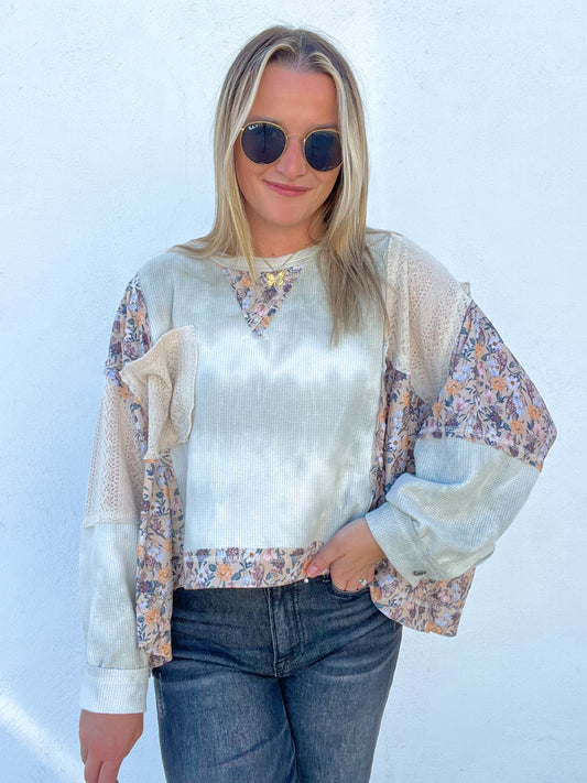 The Sage Floral Pullover