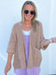 The Cozy Nights Cardigan - TAUPE