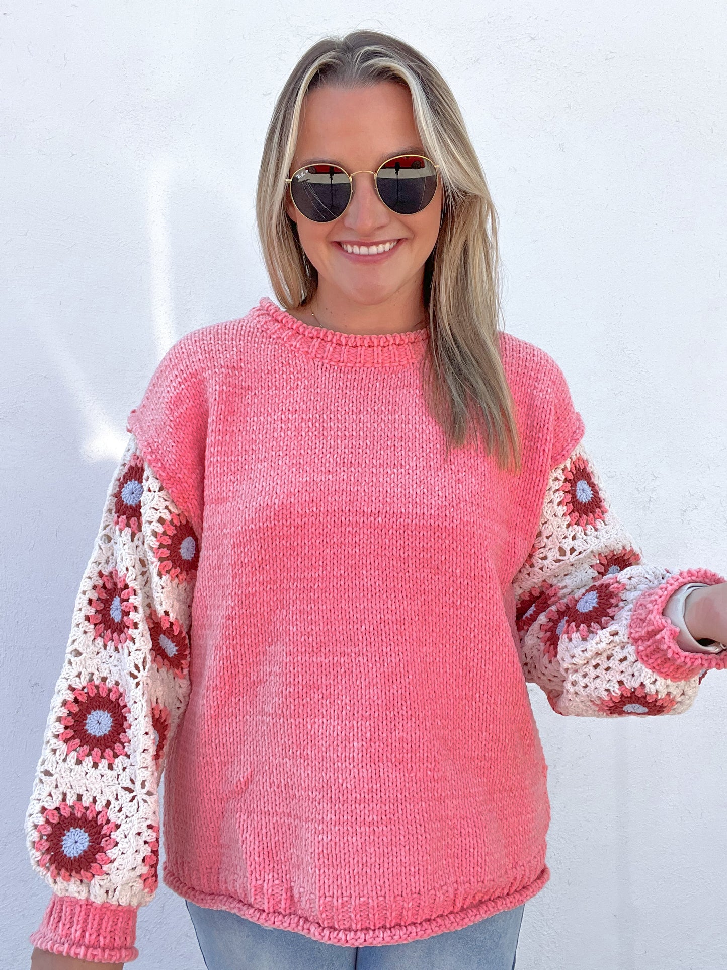 The Elizabeth Knit Sweater - PINK