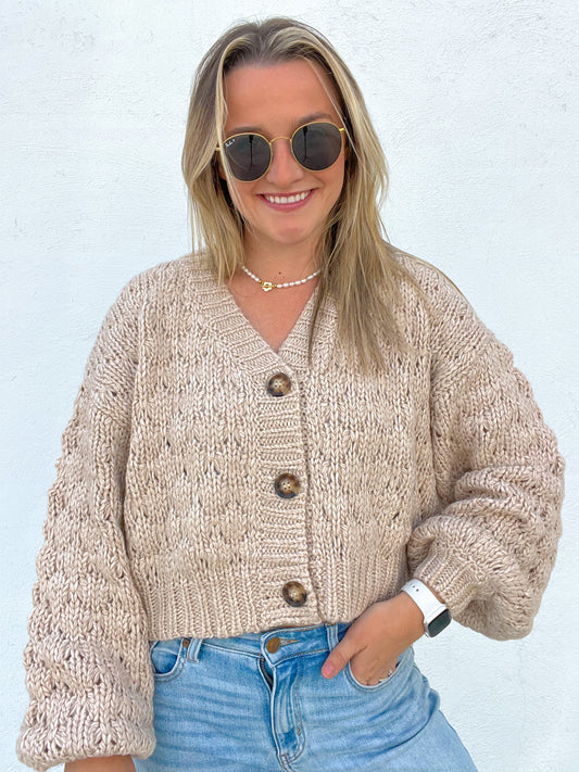 Happy Fall Chunky Knit Cardigan