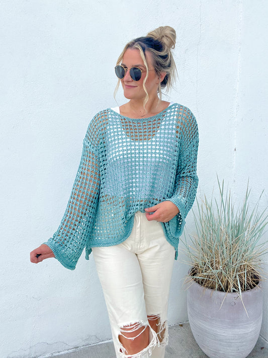 Seafoam Knitted Top