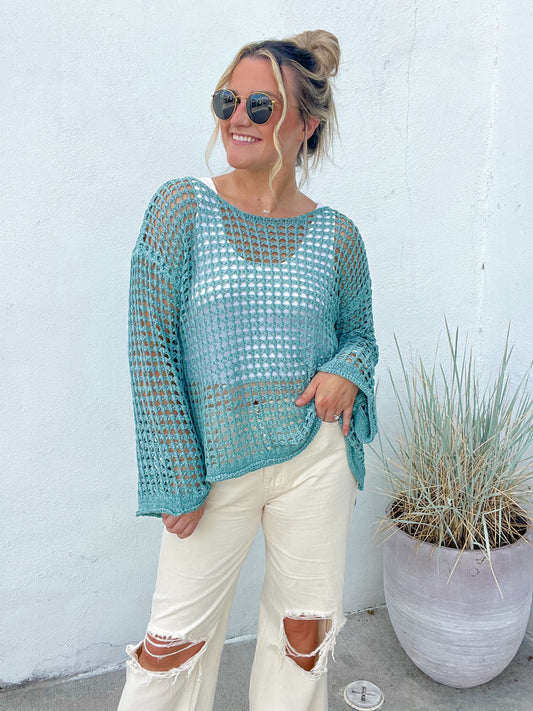 Seafoam Knitted Top