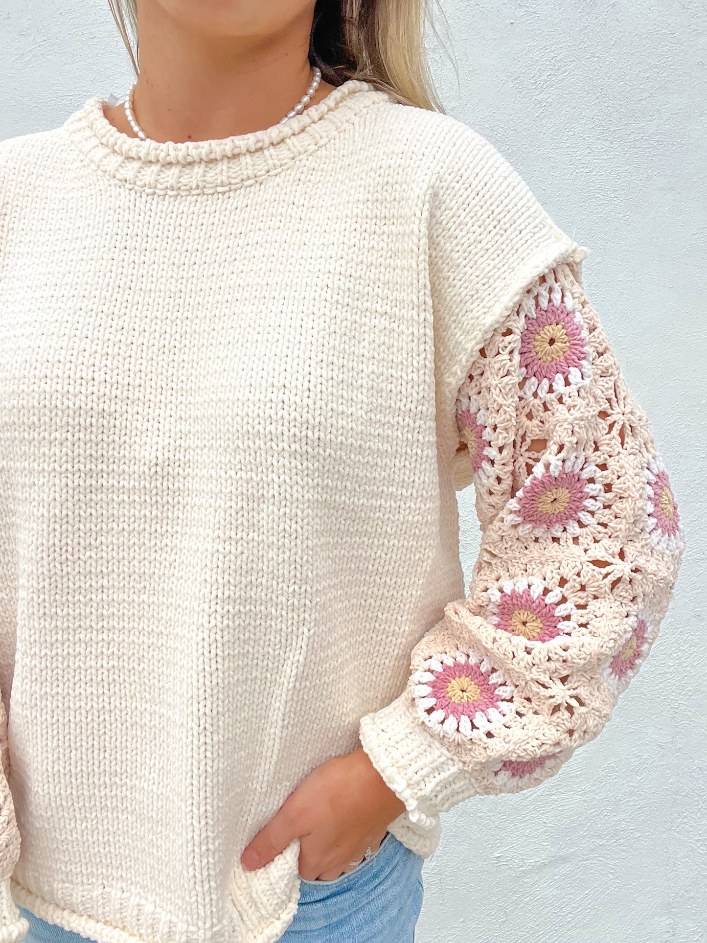 The Elizabeth Knit Sweater - Cream