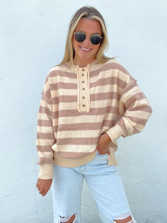 Neutral Striped Sweater