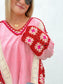 Pink Granny Square Crochet Top