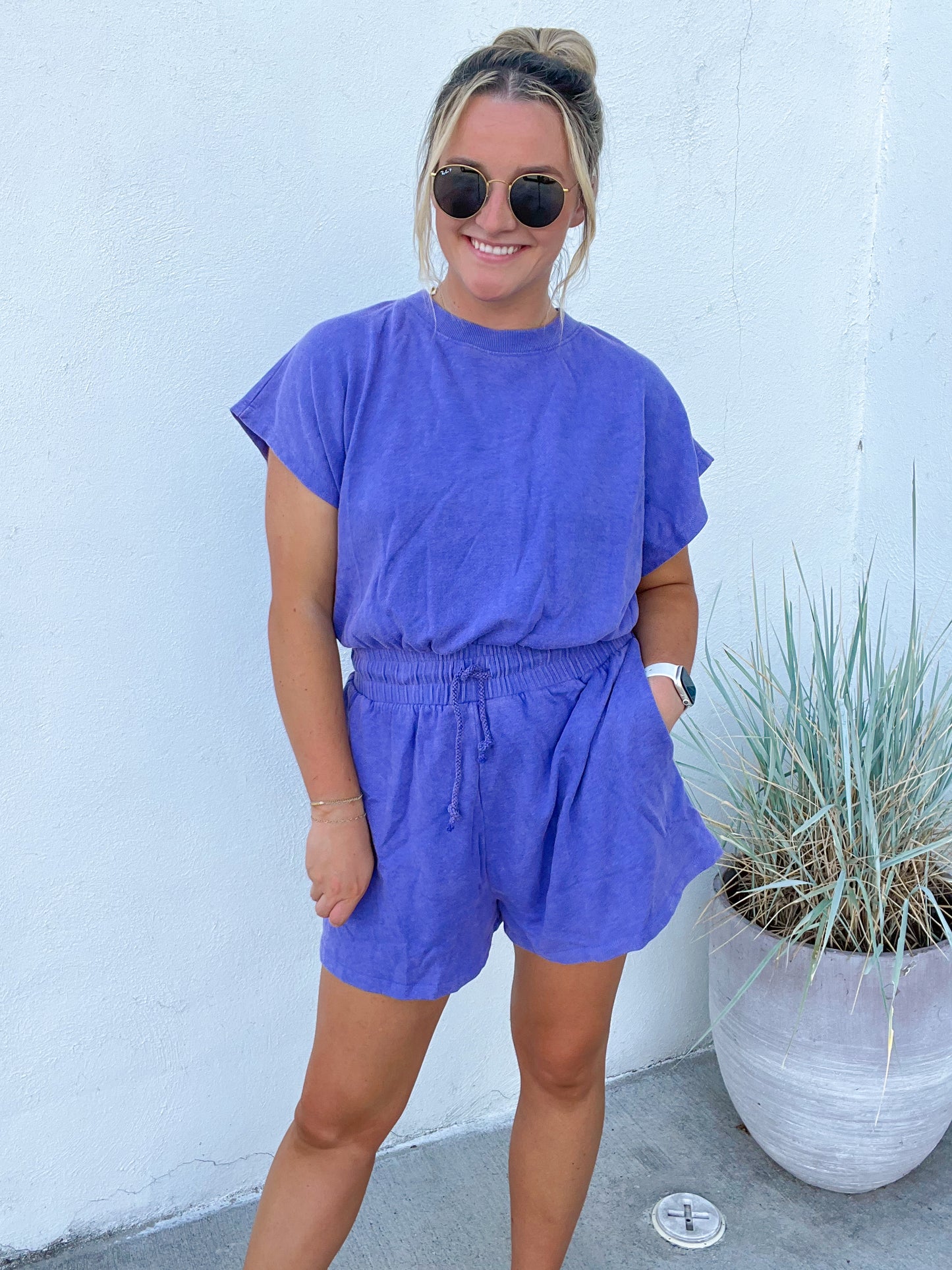 The Trista French Terry Romper