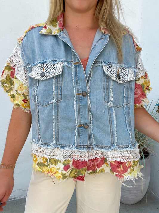 All The Details Denim Top