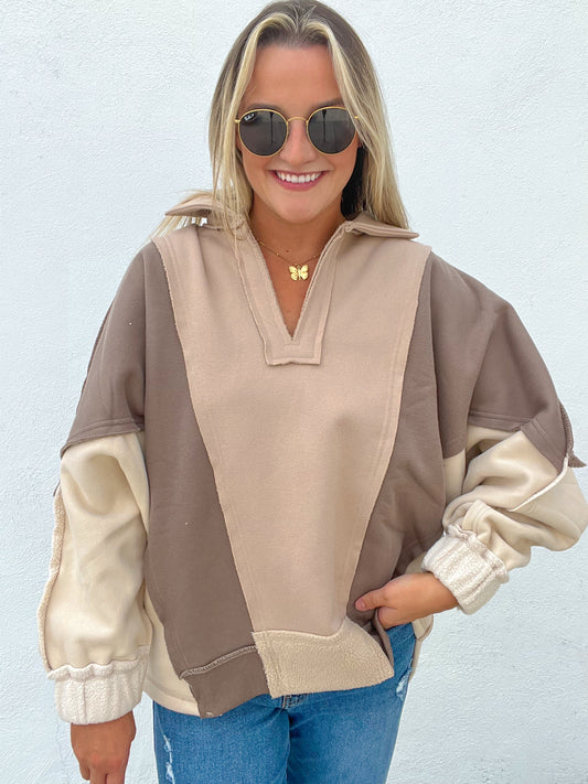 The Layla Pullover - MOCHA