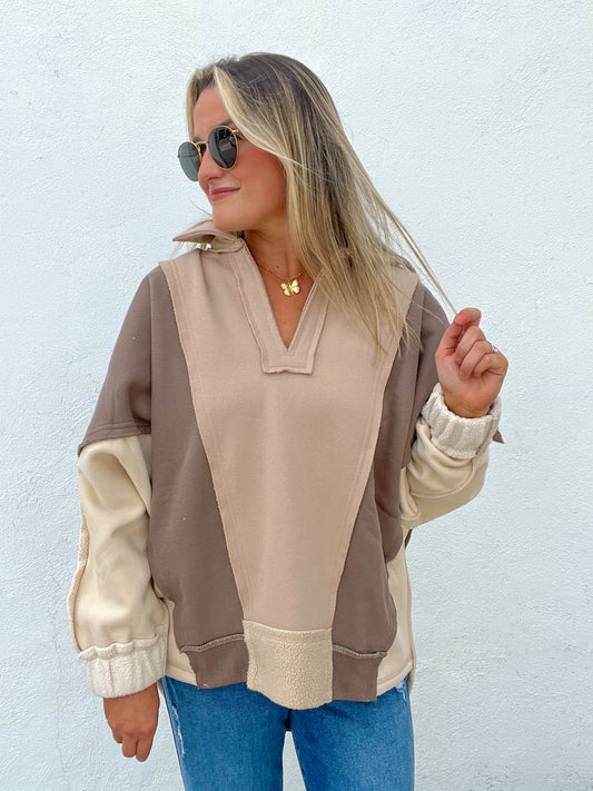 The Layla Pullover - MOCHA